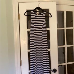 Under Skies mixed stripe maxi